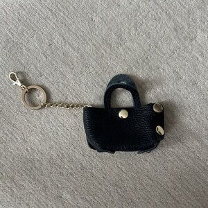 Elegant Black Mini Bag Keychain